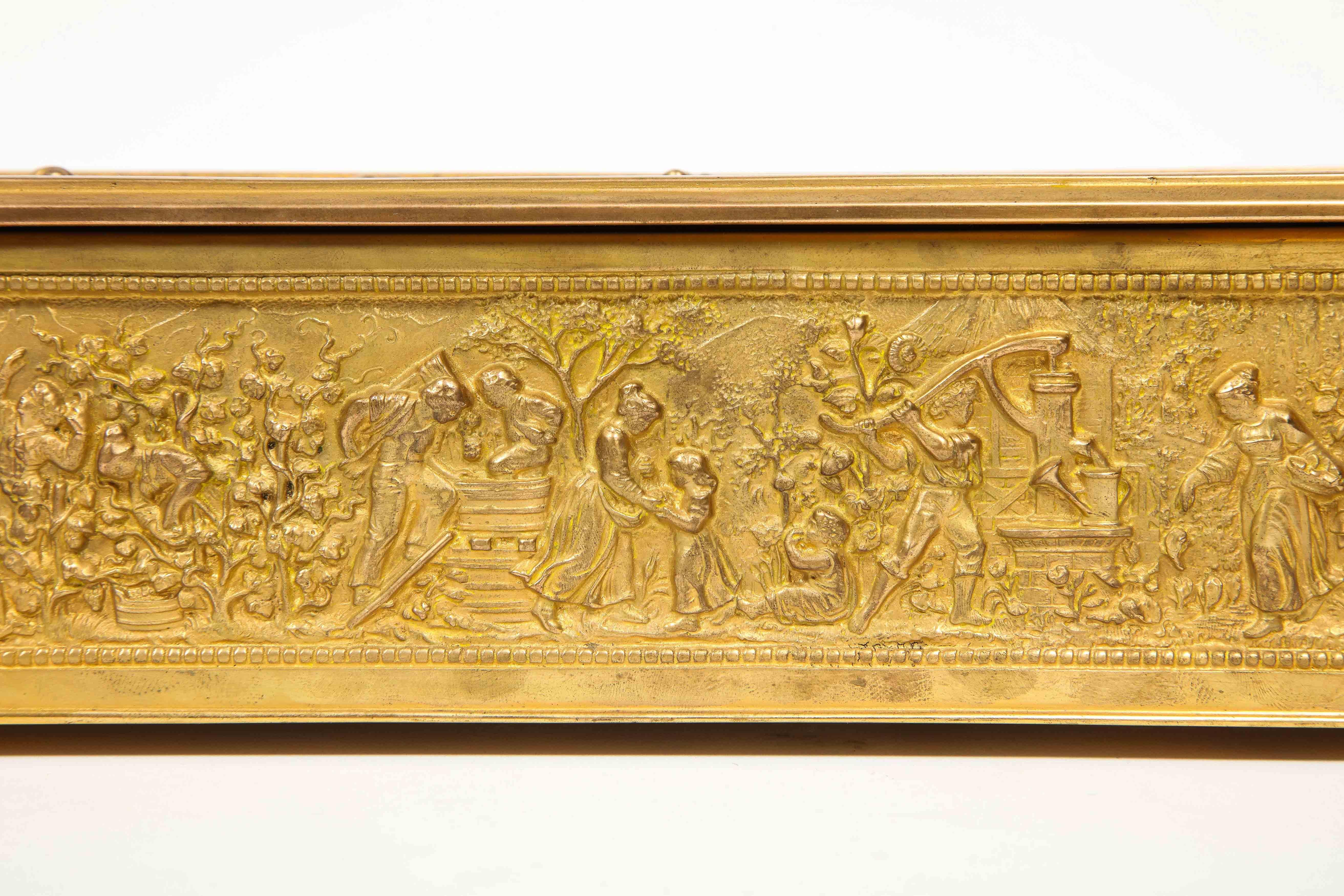 Antique French Gilt Bronze Rectangular Table Box 7