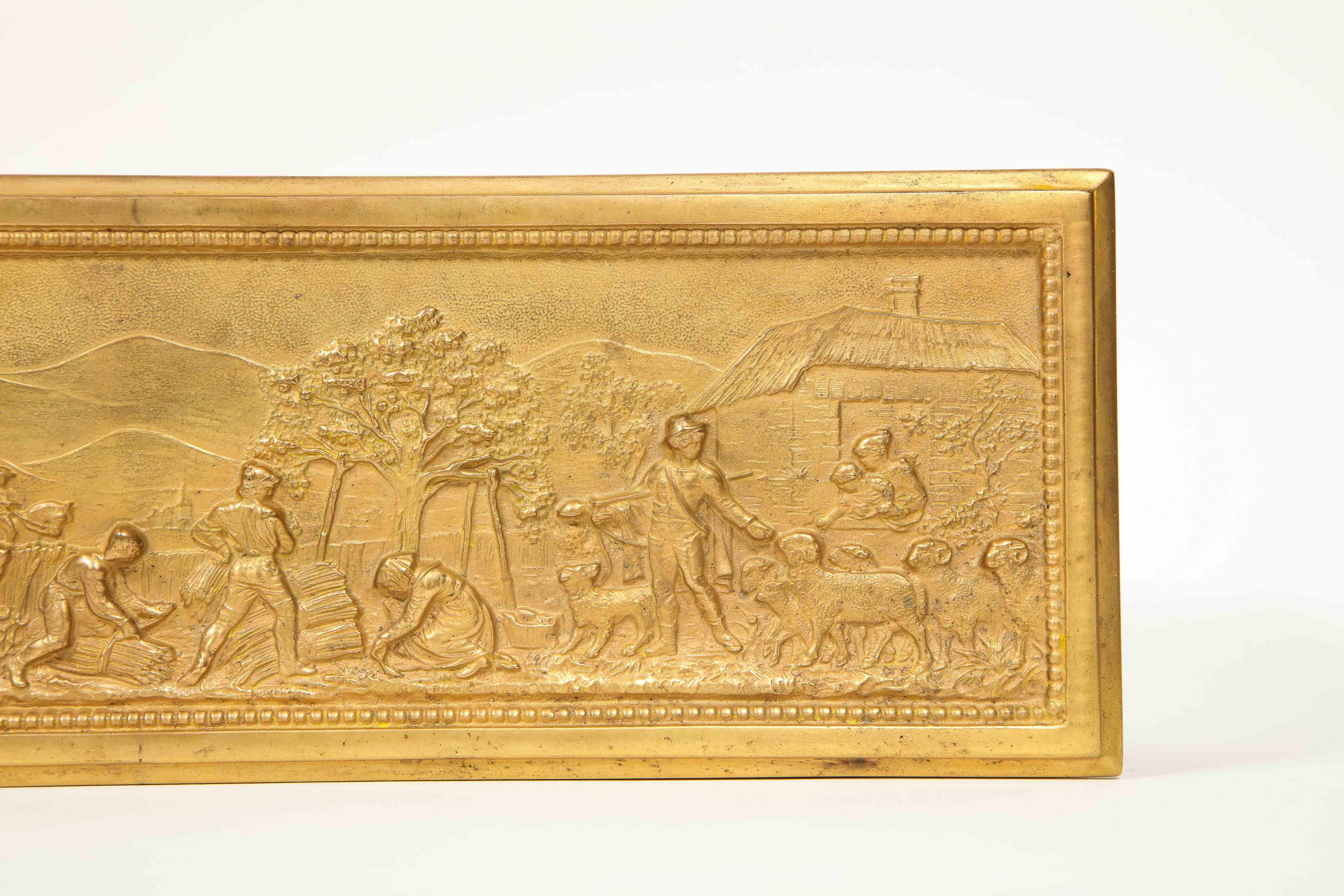 Antique French Gilt Bronze Rectangular Table Box 14