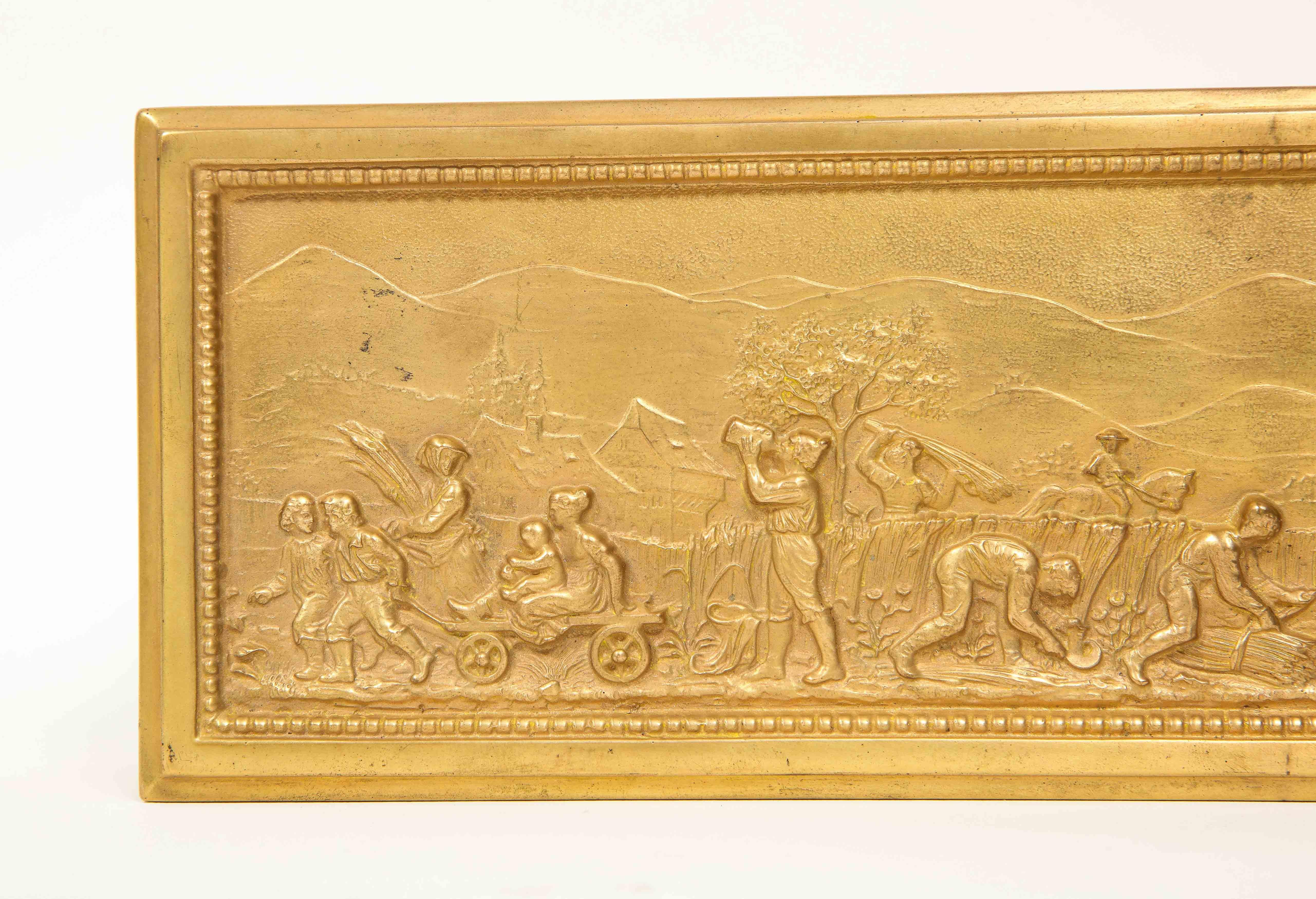 Antique French Gilt Bronze Rectangular Table Box 16