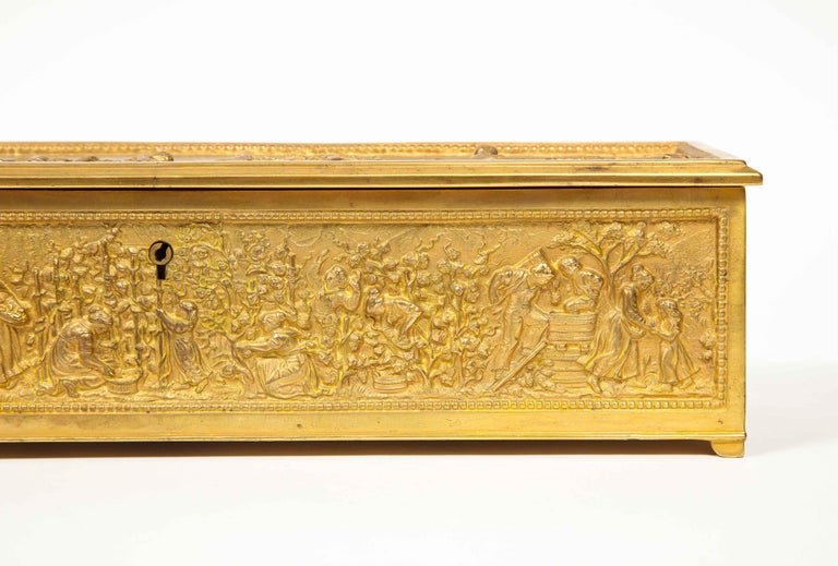 Antique French Gilt Bronze Rectangular Table Box at 1stDibs