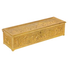 Antique French Gilt Bronze Rectangular Table Box