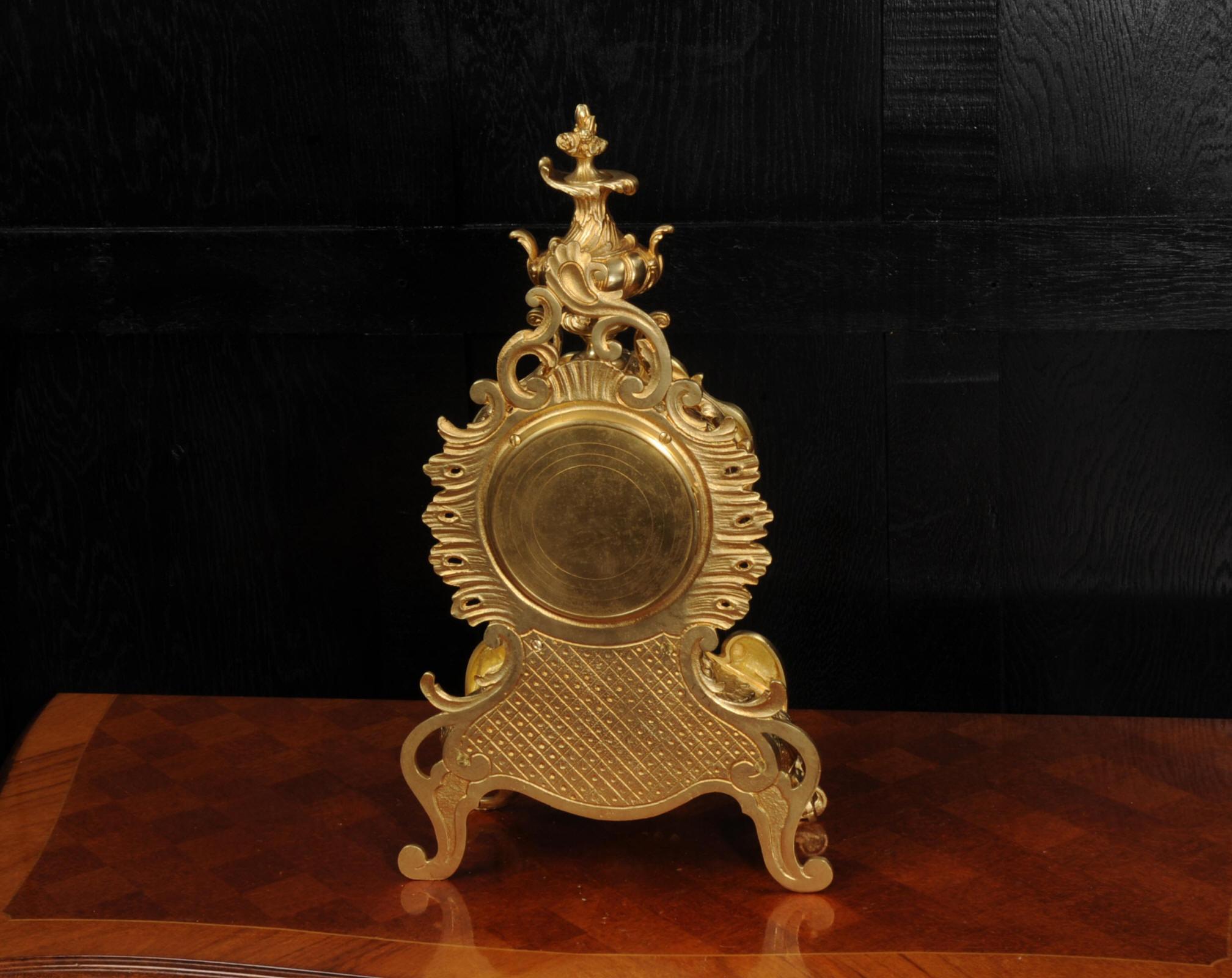 Antique French Gilt Bronze Rococo Clock by Samuel Marti 9
