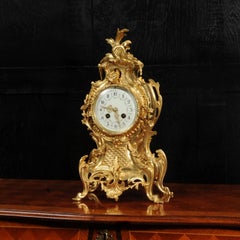 Antique French Gilt Bronze Rococo Clock Dolphin