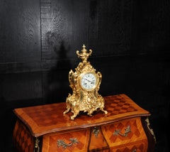 Antique French Gilt Bronze Rococo Clock
