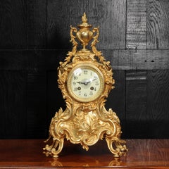Antique French Gilt Bronze Rococo Clock