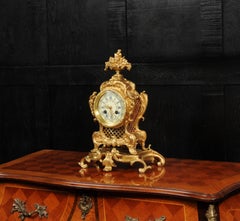 Antique French Gilt Bronze Rococo Clock - Fully Restored