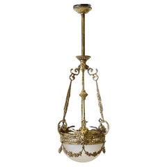 Suspension en bronze doré Antique French