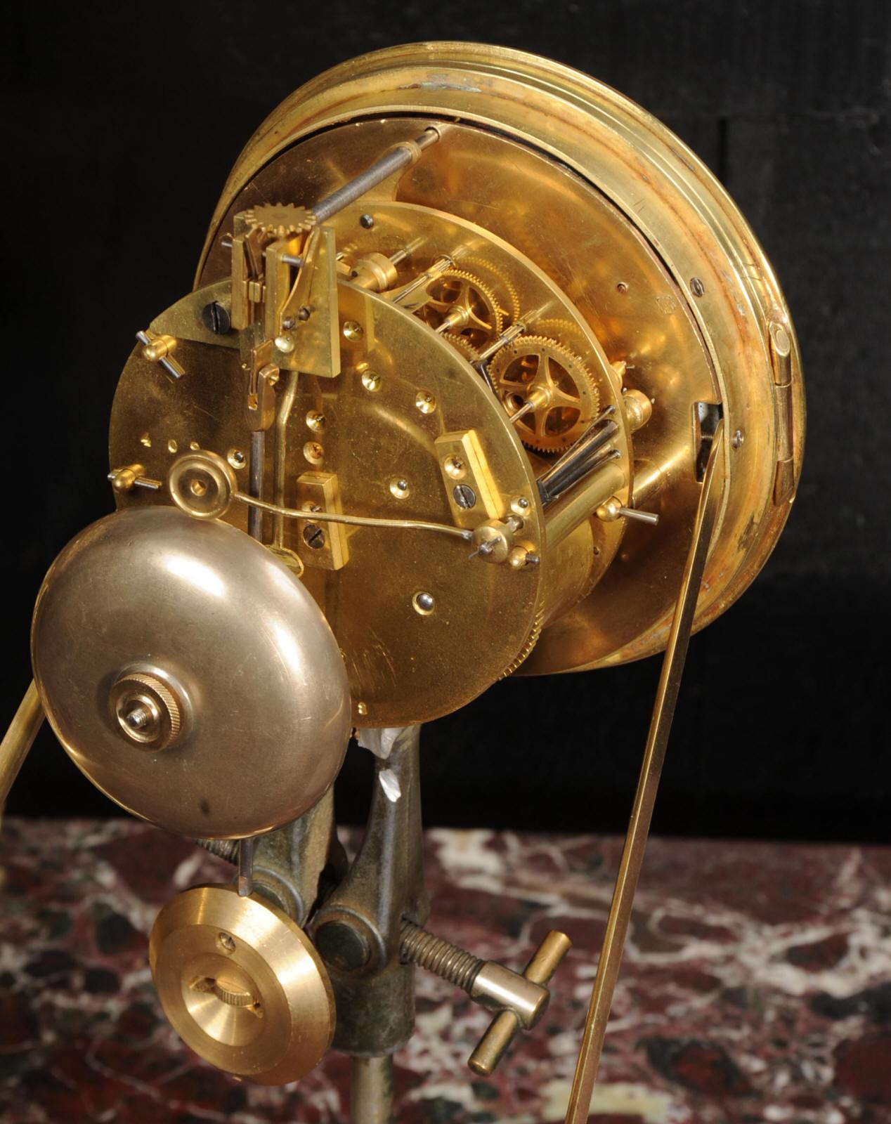 Antique French Gilt Bronze Table Clock - Eagle 13
