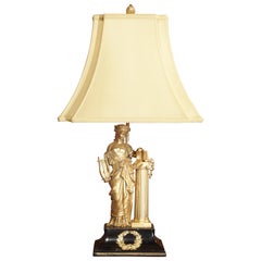 Antique French Gilt Bronze Table Lamp, Signed Moreau, Late 19th Century
