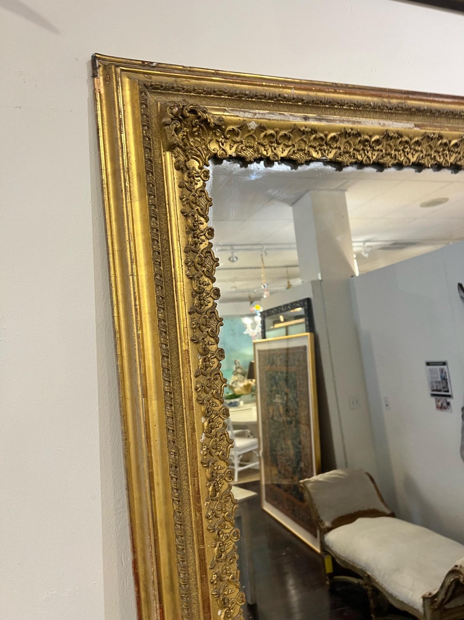 miroir antique dore