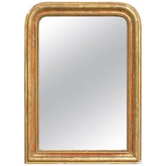 Antique French Gilt Louis Philippe Mirror with Floral Details