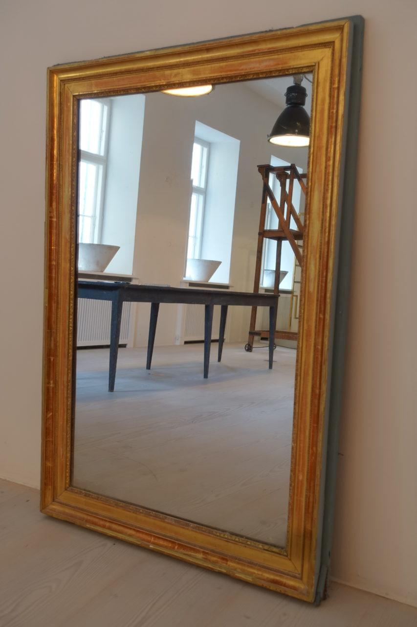 Antique French Gilt Mantlepiece Mirror In Good Condition In Copenhagen K, DK
