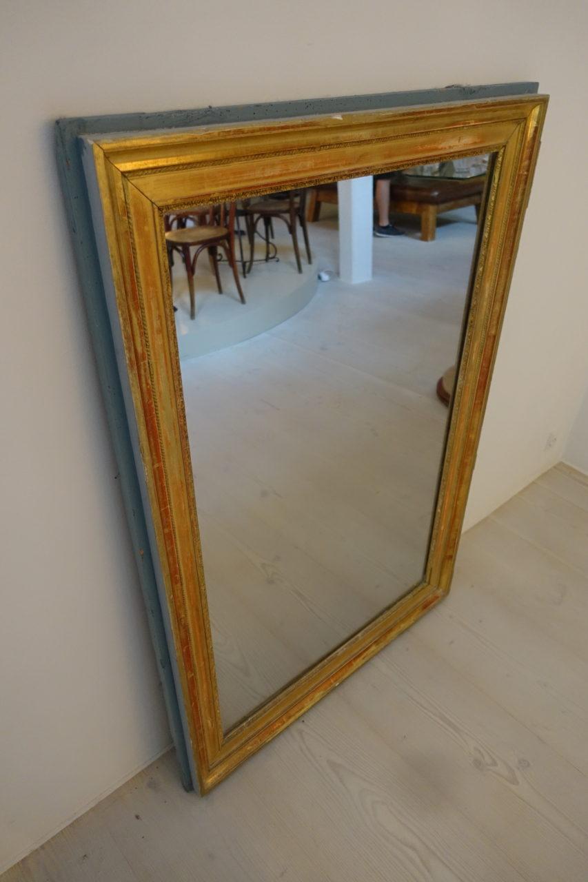 Antique French Gilt Mantlepiece Mirror 1