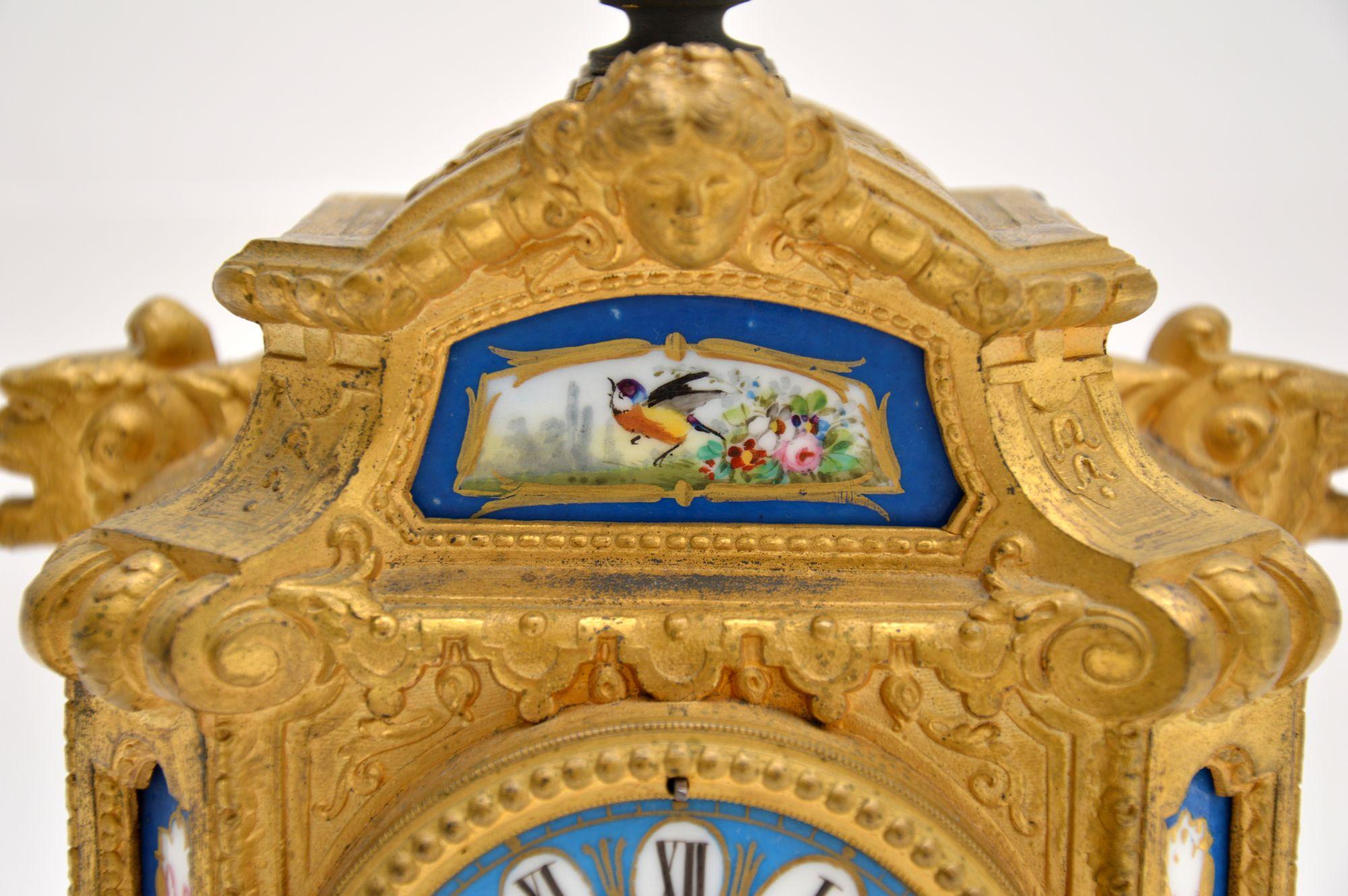 Antique French Gilt Metal Clock by Brunfaut 3