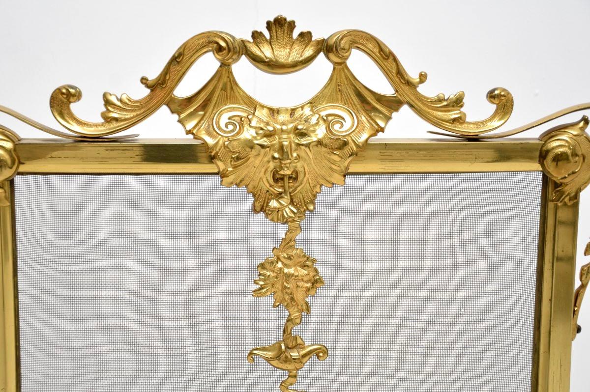 Inizio XX secolo Parafuoco francese antico in metallo dorato in vendita