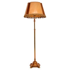 Antique French Gilt Metal Rise & Fall Floor Lamp
