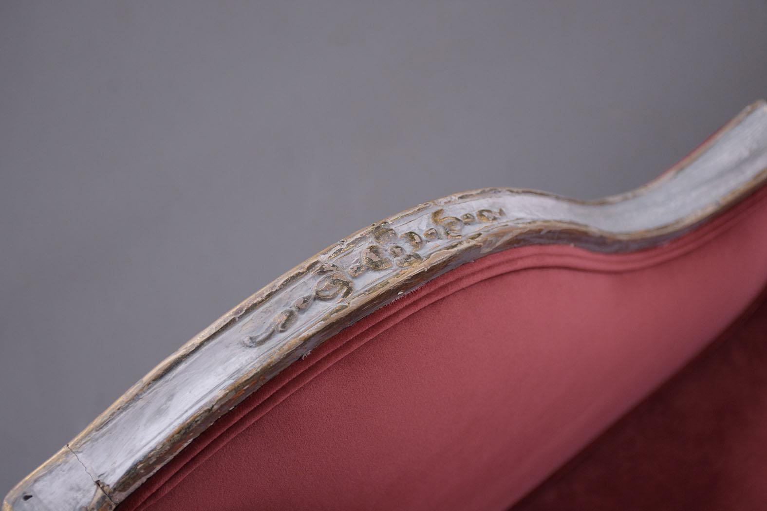 French Antique Louis XV Chaise Lounge  3