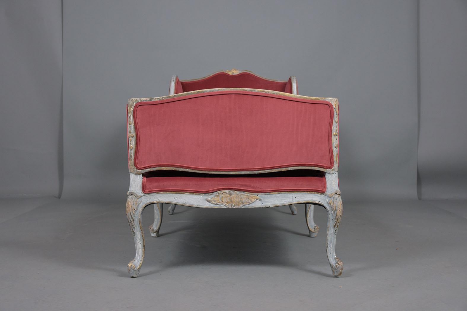 French Antique Louis XV Chaise Lounge  4