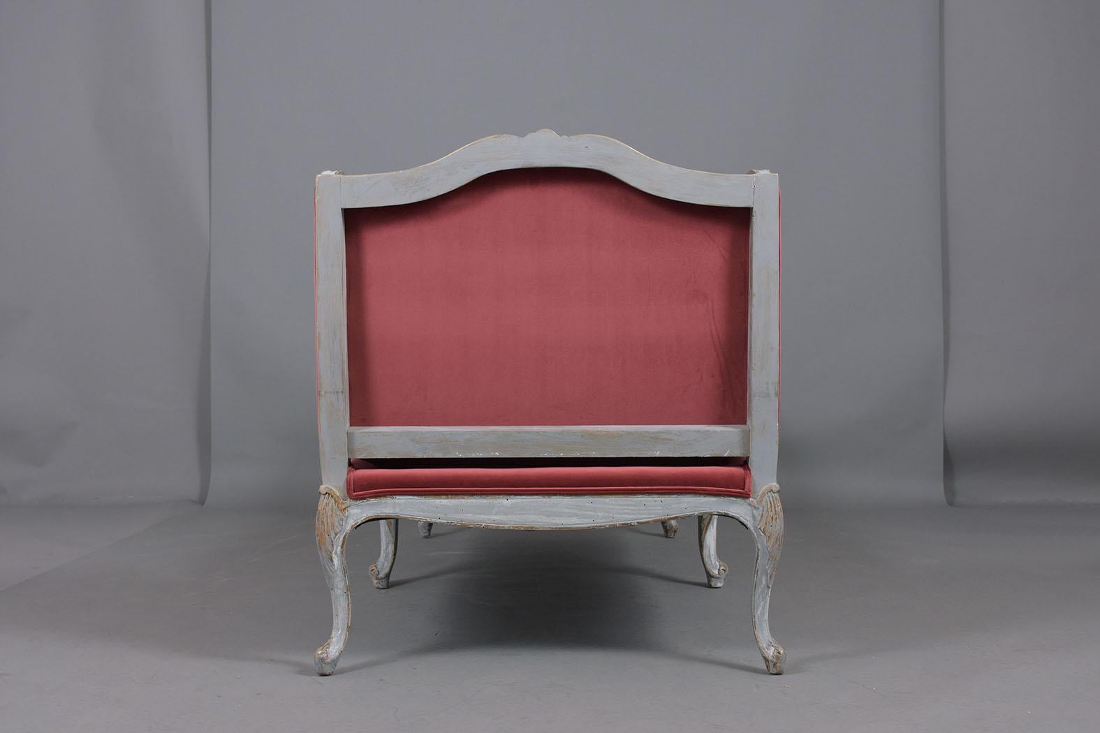 French Antique Louis XV Chaise Lounge  7