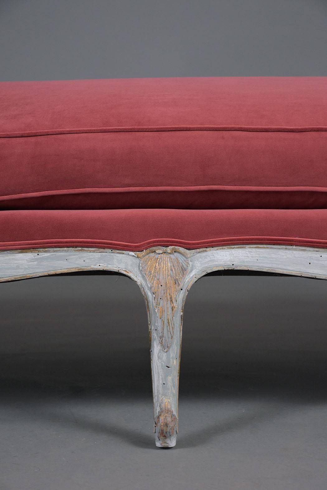 19th Century French Antique Louis XV Chaise Lounge 