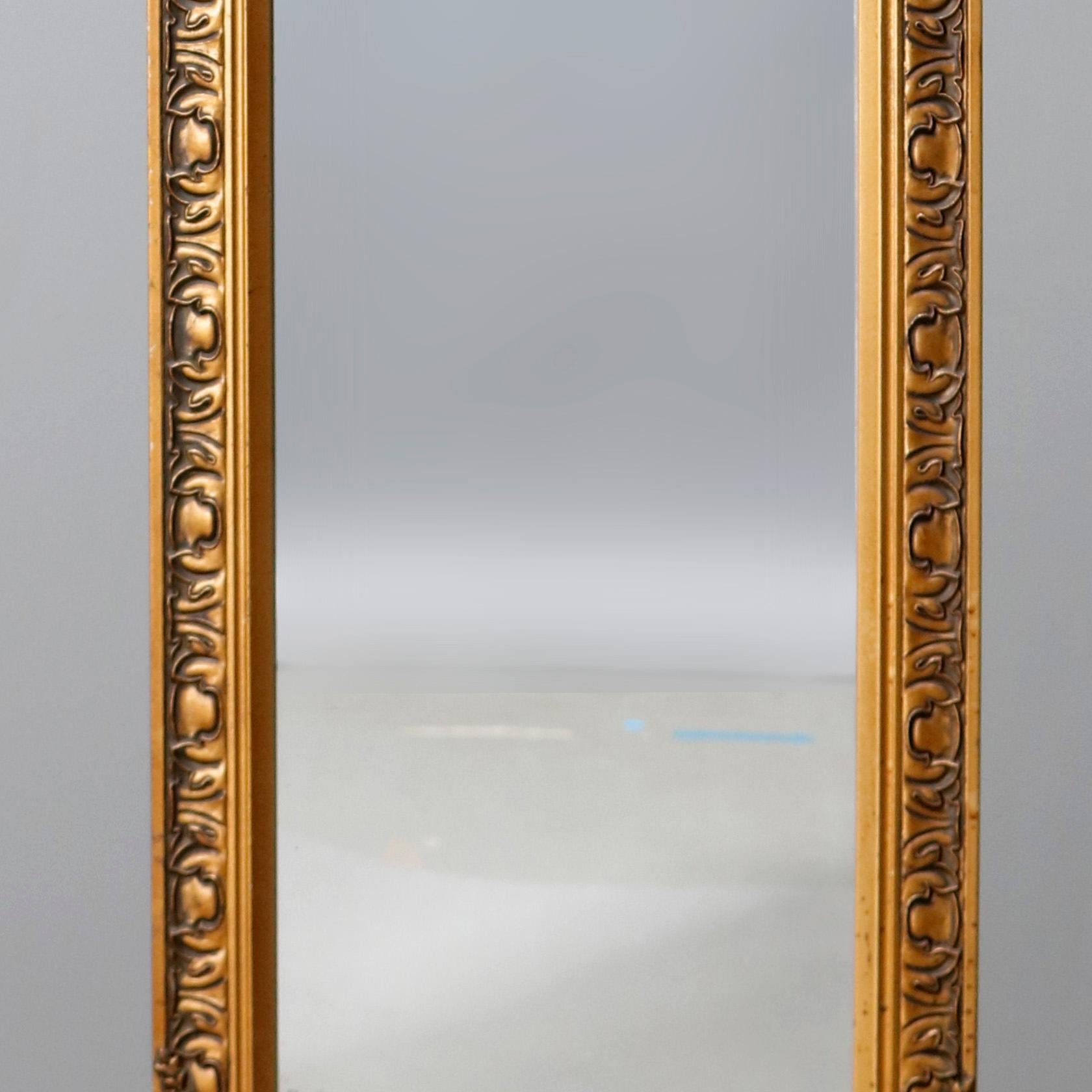 Antique French Gilt Trumeau Hall Mirror with La Bonne Mere Etching, 19th Century 3