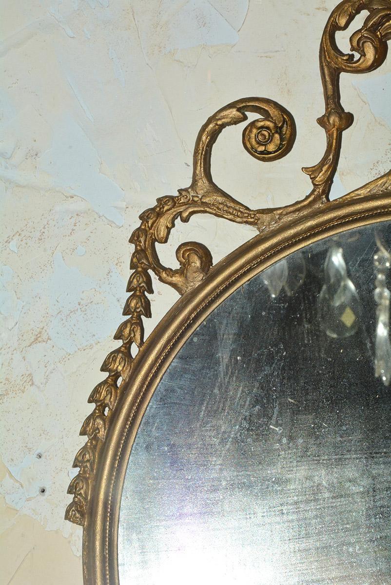 Adam Style Antique French Giltwood Adams Style Mirror
