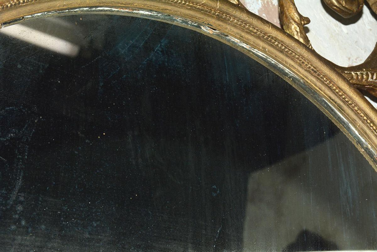 Antique French Giltwood Adams Style Mirror In Good Condition In Sheffield, MA