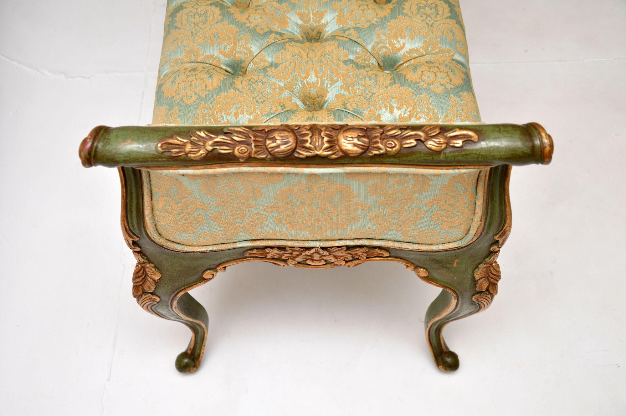 Antique French Gilt Wood Bench 4