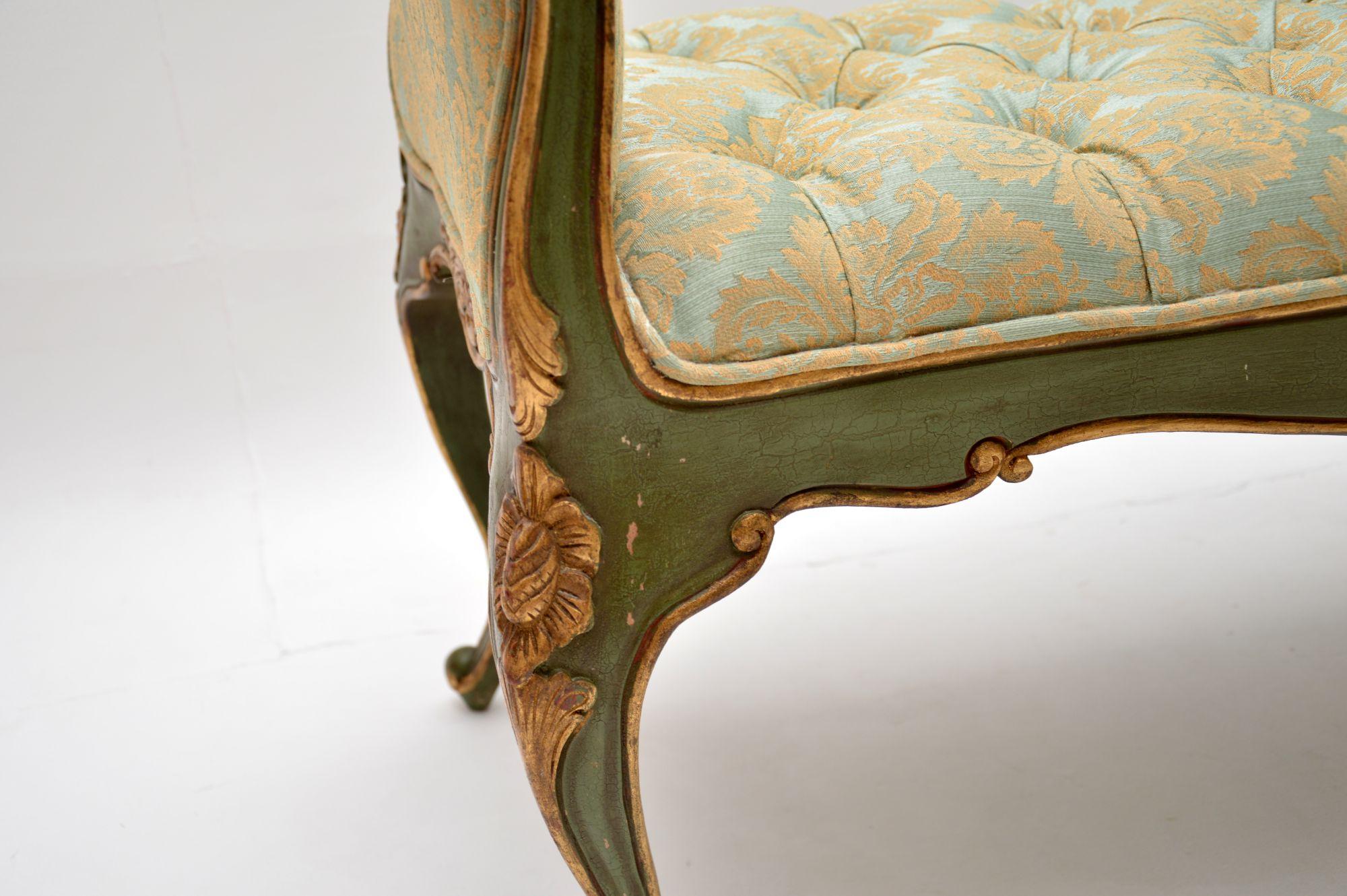Antique French Gilt Wood Bench 5