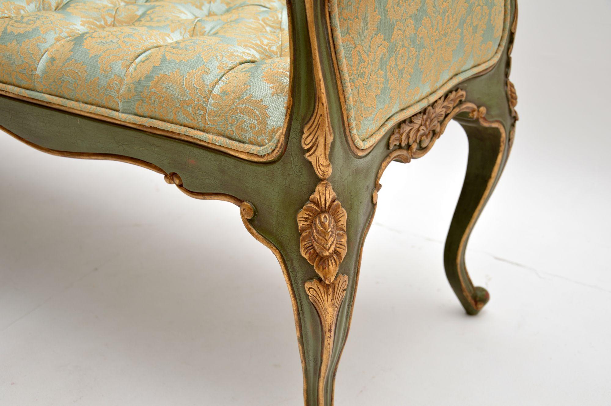 Antique French Gilt Wood Bench 6