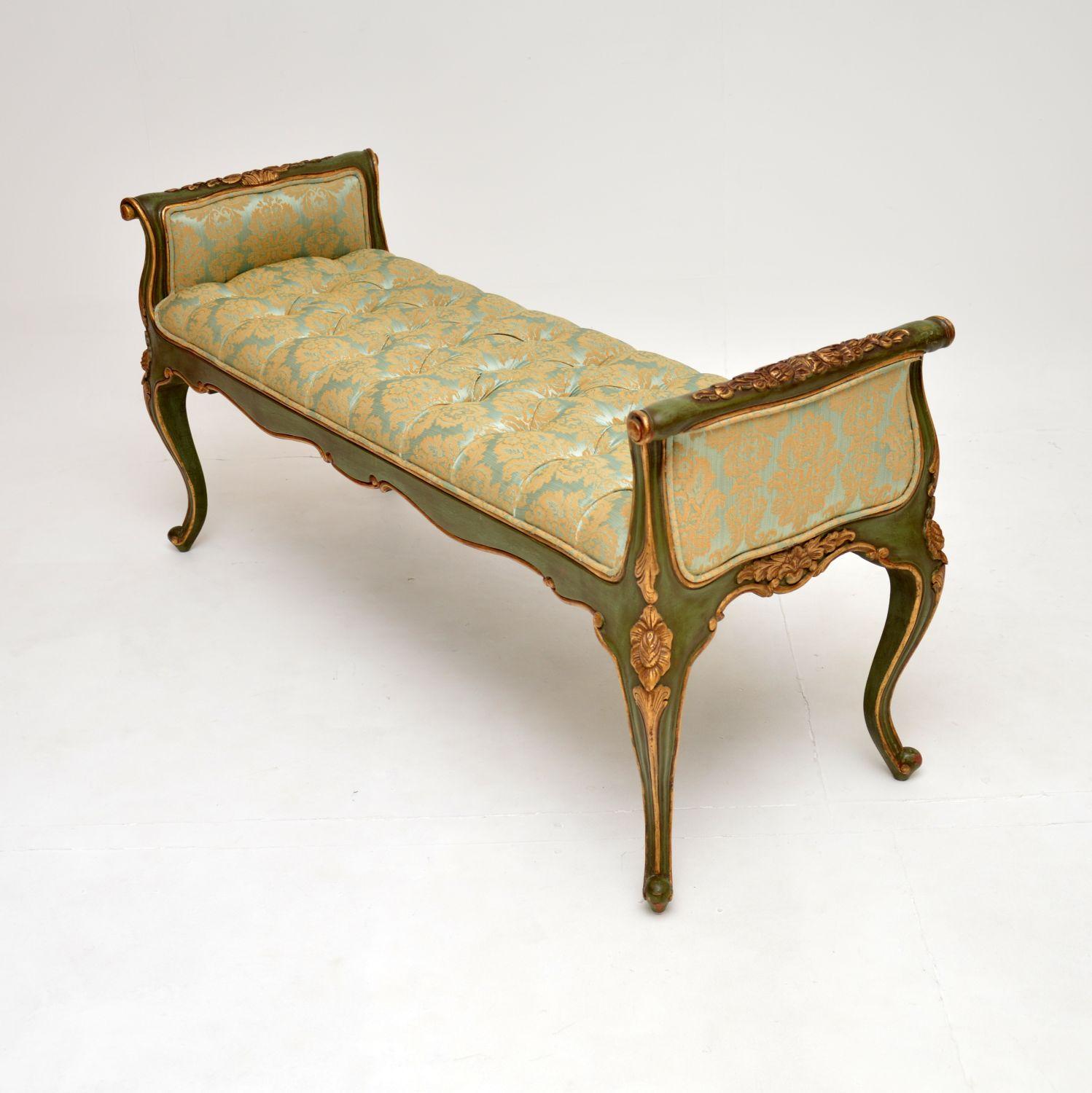 Mid-20th Century Antique French Gilt Wood Bench
