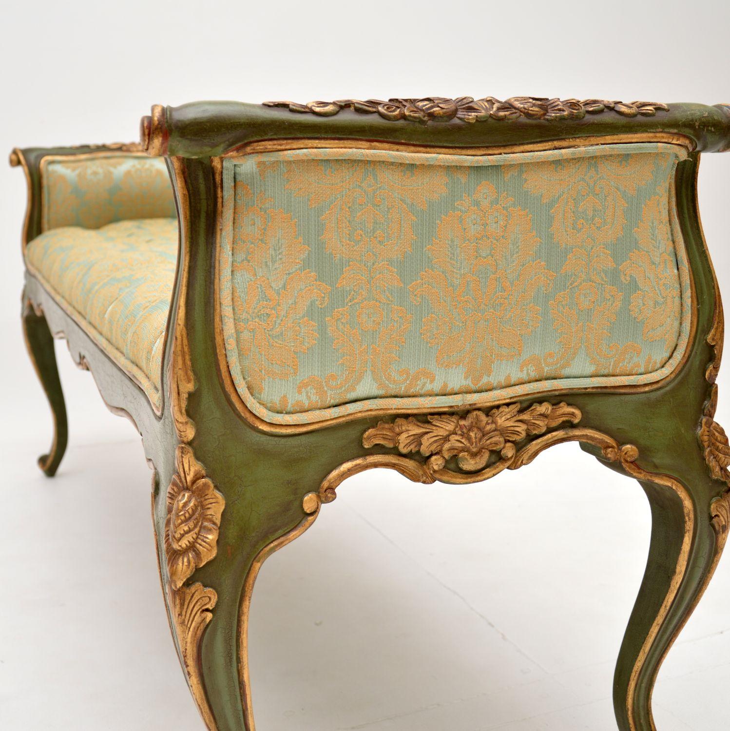 Antique French Gilt Wood Bench 3