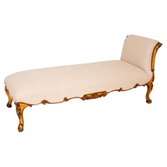 Antique French Gilt Wood Chaise Longue / Day Bed