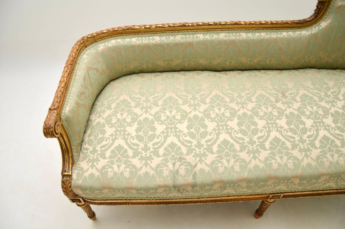 Antique French Gilt Wood Chaise Longue 5