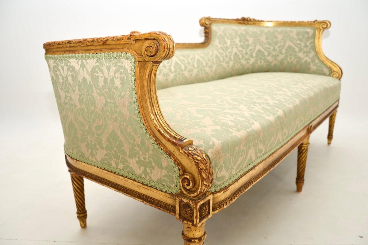 Antique French Gilt Wood Chaise Longue 7