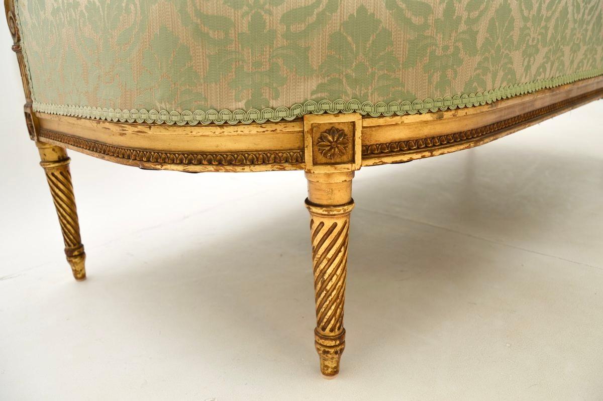 Antique French Gilt Wood Chaise Longue 10