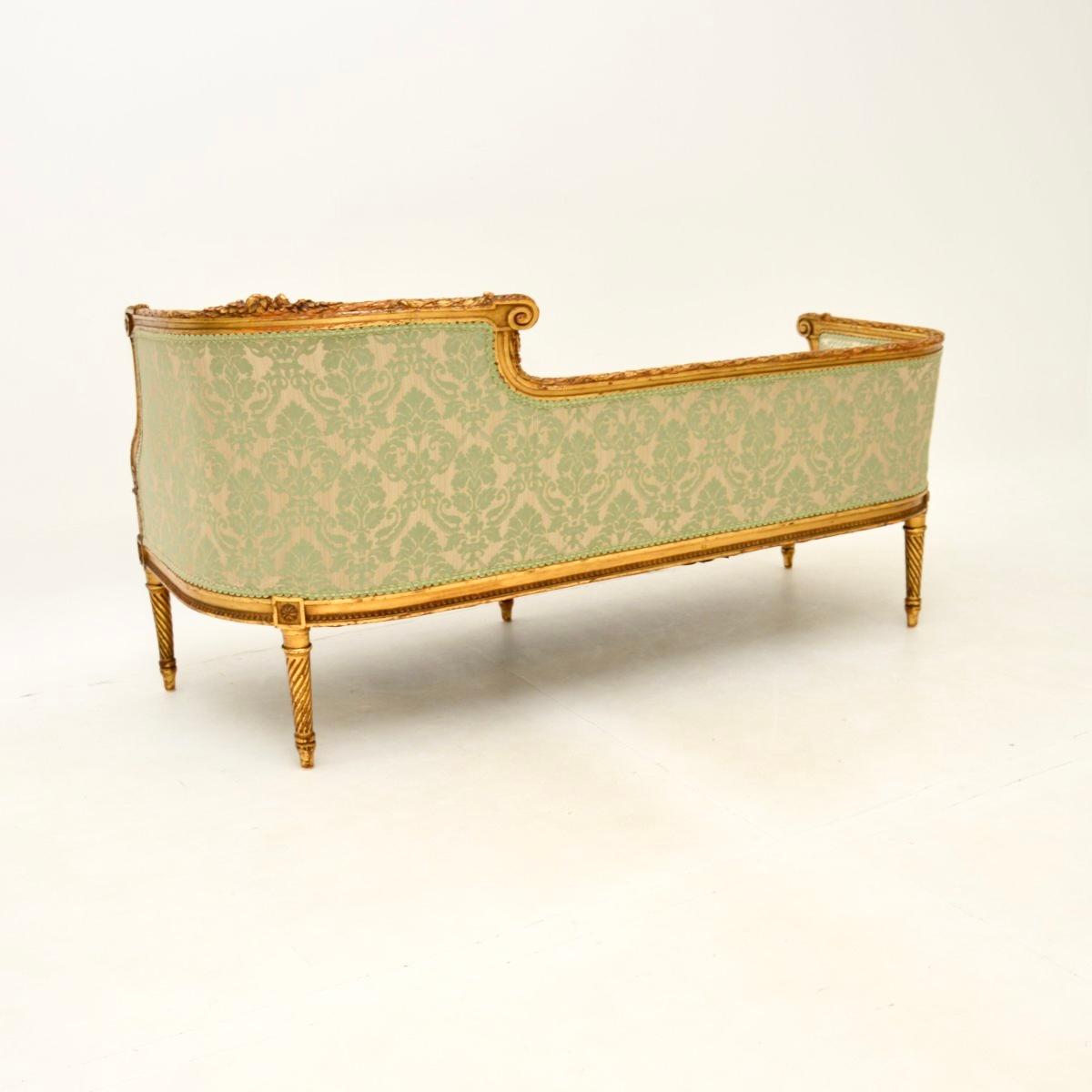 Antique French Gilt Wood Chaise Longue 1