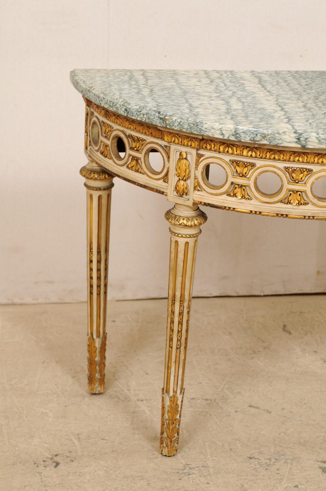 french demilune table
