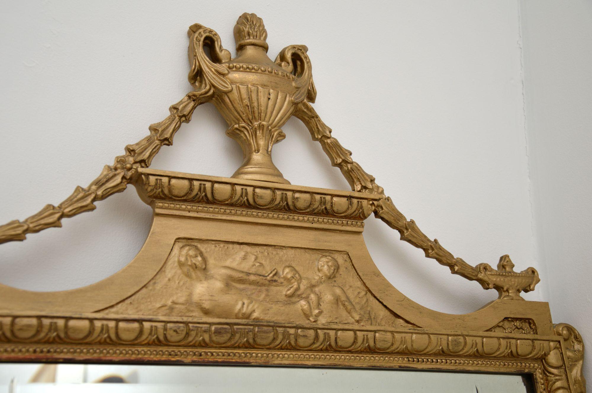Mid-20th Century Antique French Gilt Wood Mirror For Sale