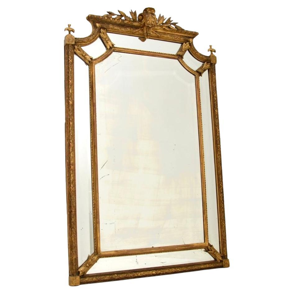 Antique French Gilt Wood Mirror in vendita