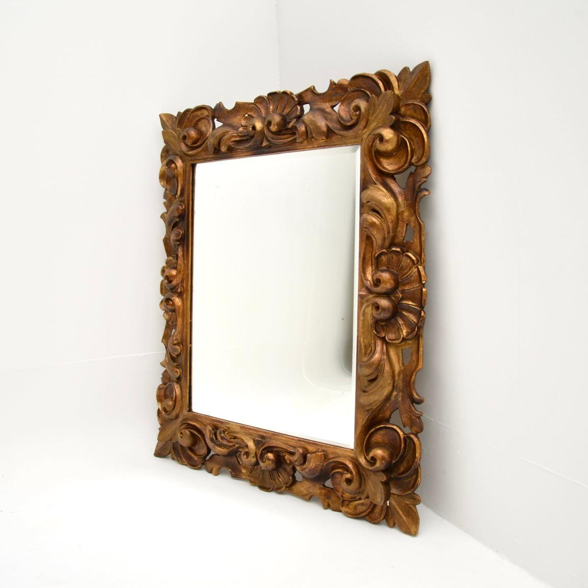 Antique French Gilt Wood Rococo Style Mirror In Good Condition For Sale In London, GB