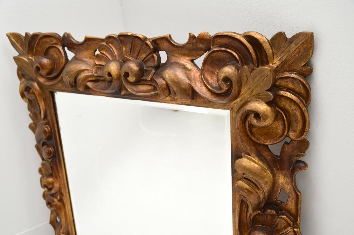 Antique French Gilt Wood Rococo Style Mirror For Sale 1