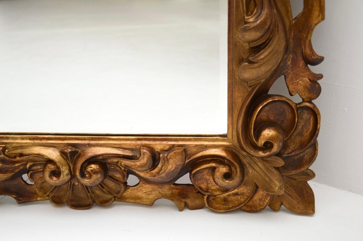 Antique French Gilt Wood Rococo Style Mirror For Sale 3