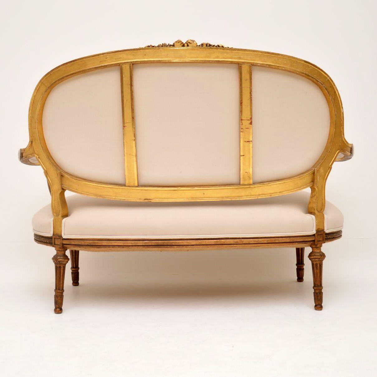 Antique French Giltwood Sofa 5