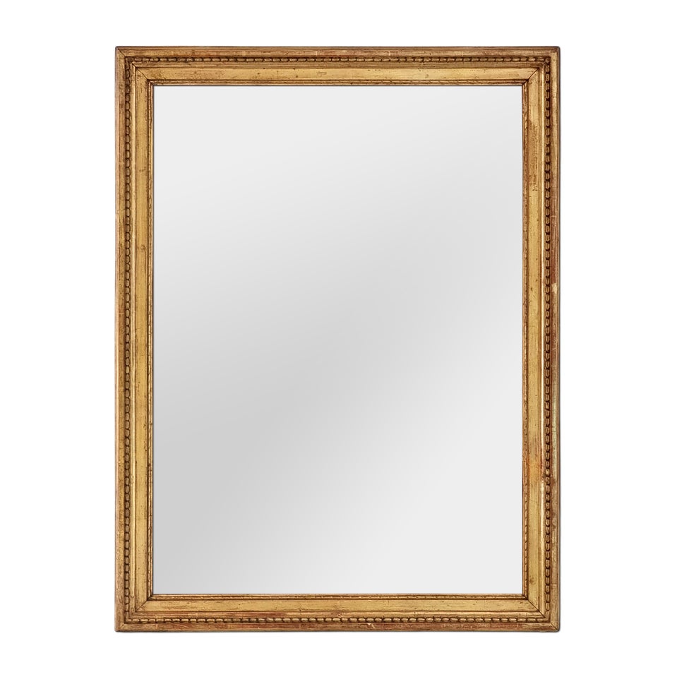 Antique French Gilt-wood Wall Mirror del periodo Louis Philippe, circa 1830 in vendita