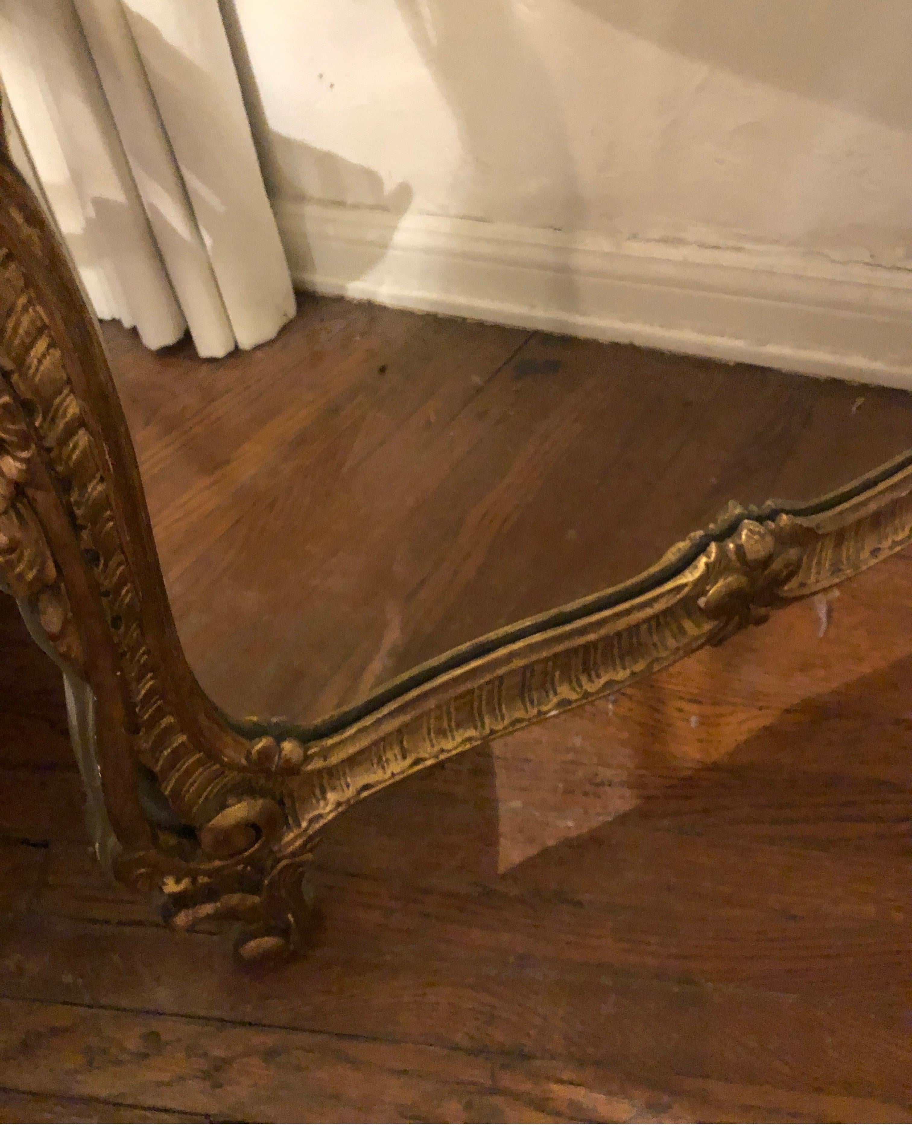Antique French Giltwood Louis XVI Style Carved Mirror 2