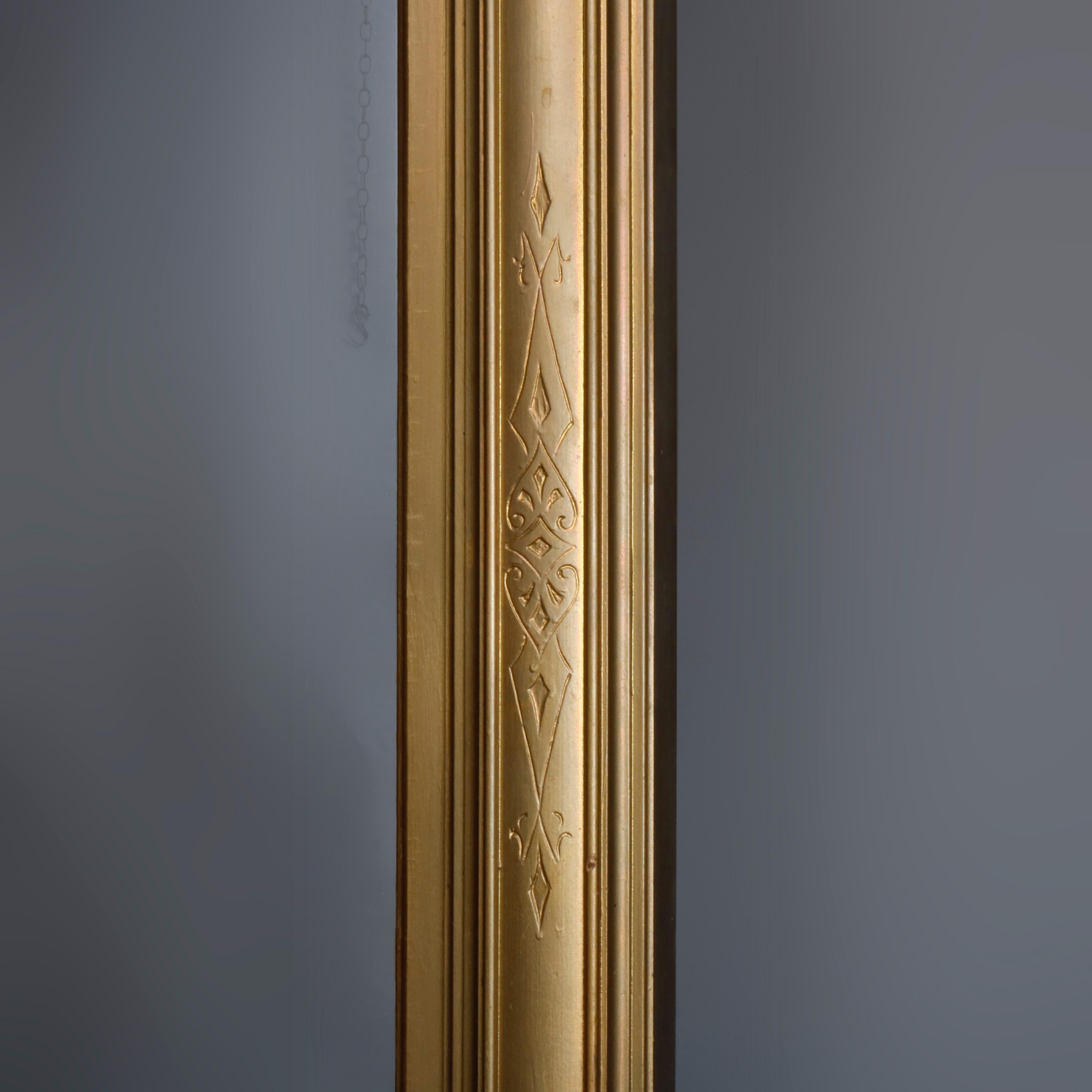 Antique French Giltwood and Marble Pier Mirror, 19th Century 1
