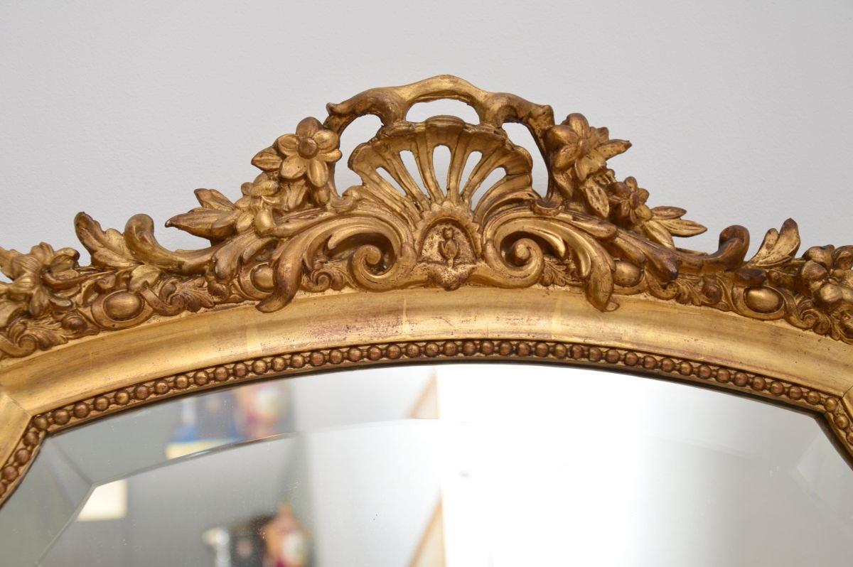 Mid-19th Century Antique French Giltwood Mirror For Sale
