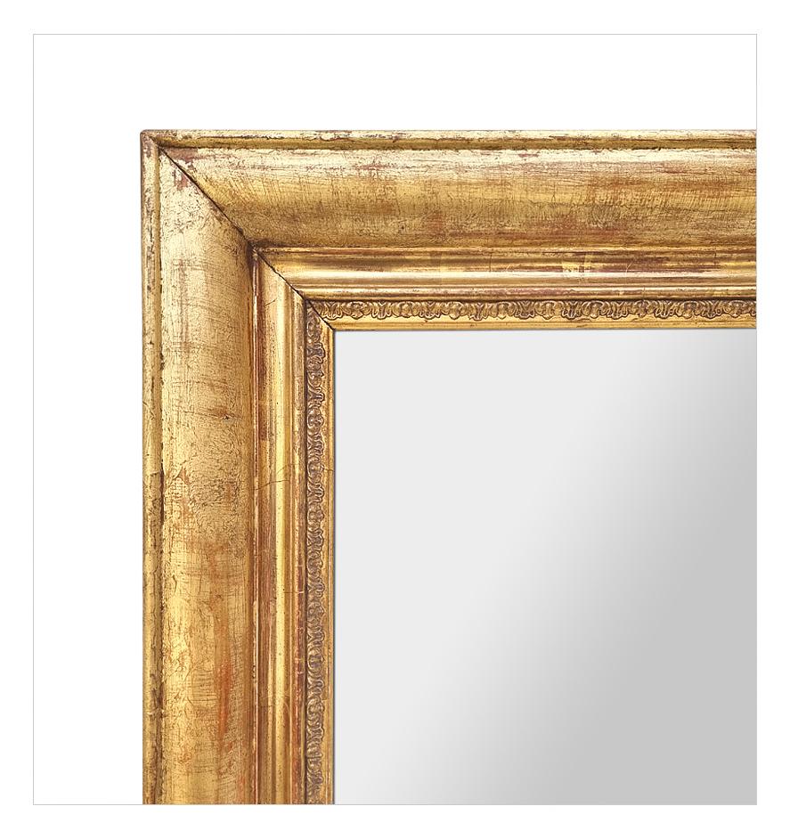 Antique French Giltwood Mirror, Louis-Philippe Period, circa 1845 In Good Condition For Sale In Paris, FR