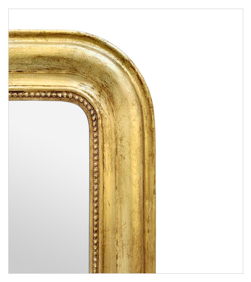 Late 19th Century Antique French Giltwood Mirror Louis-Philippe Style, circa 1880